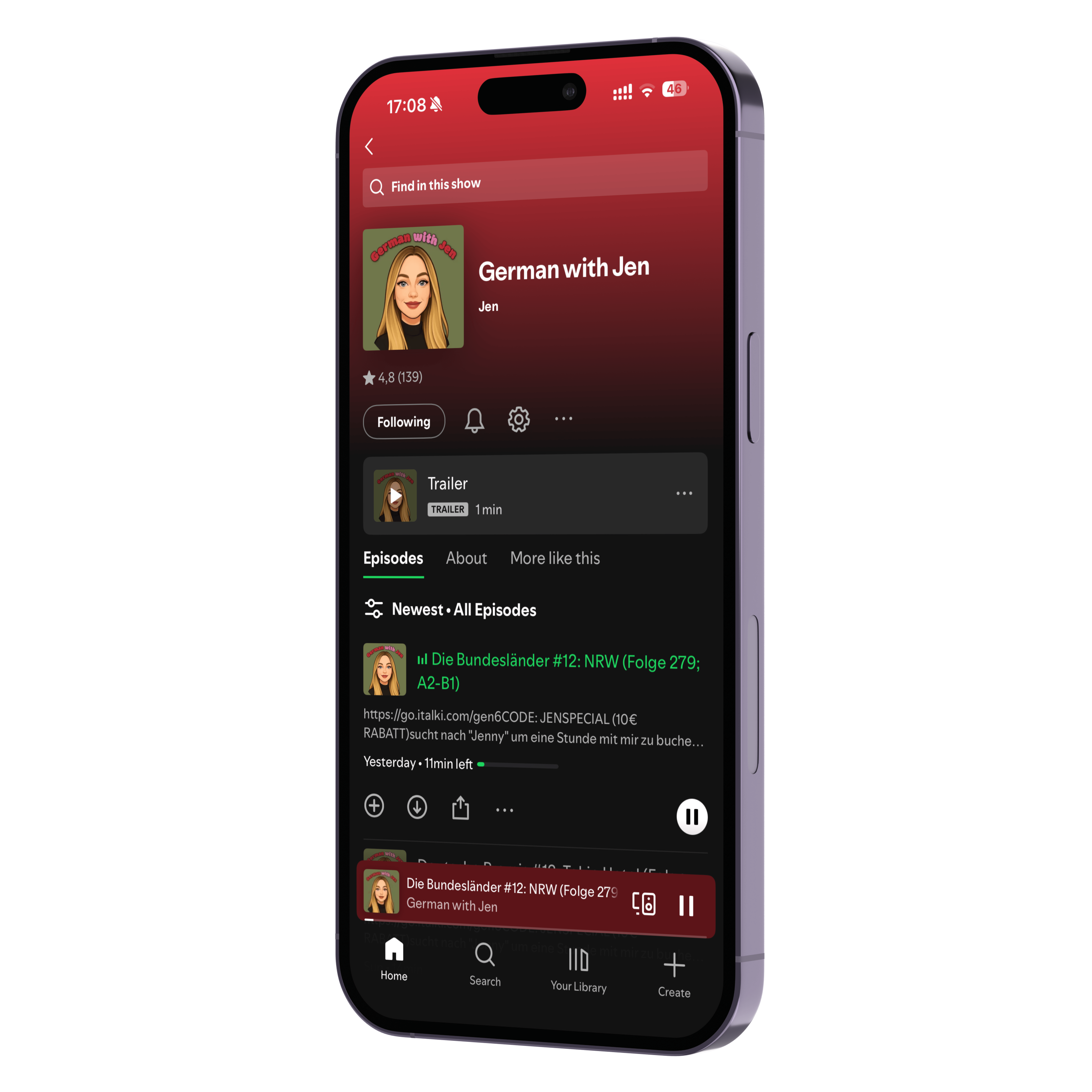 German with Jen podcast on Spotify and Apple Podcasts